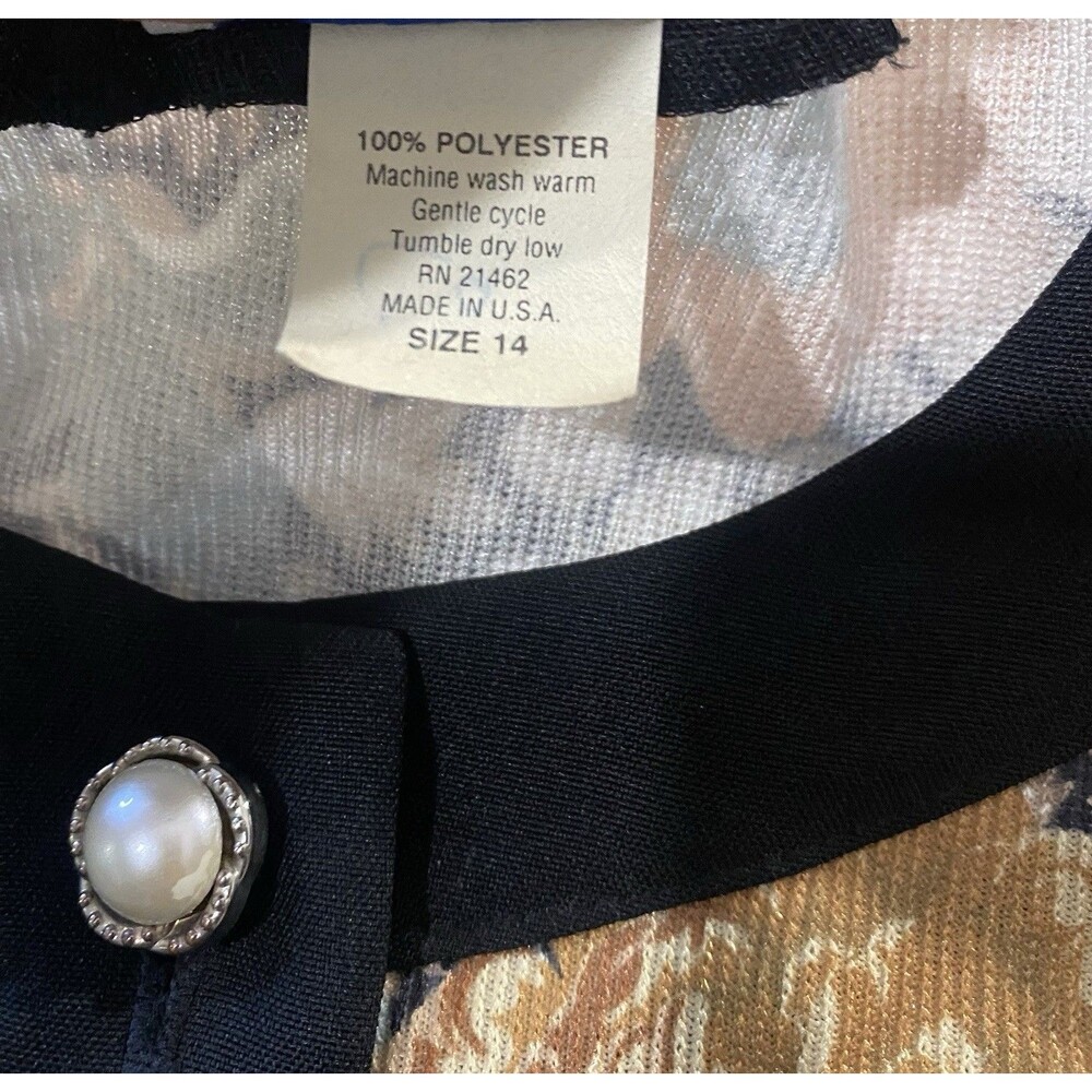 VTG 80s 90 Good Times women Jacket L Floral Paisley Button Up Blazer USA Grandma - Picture 7 of 9